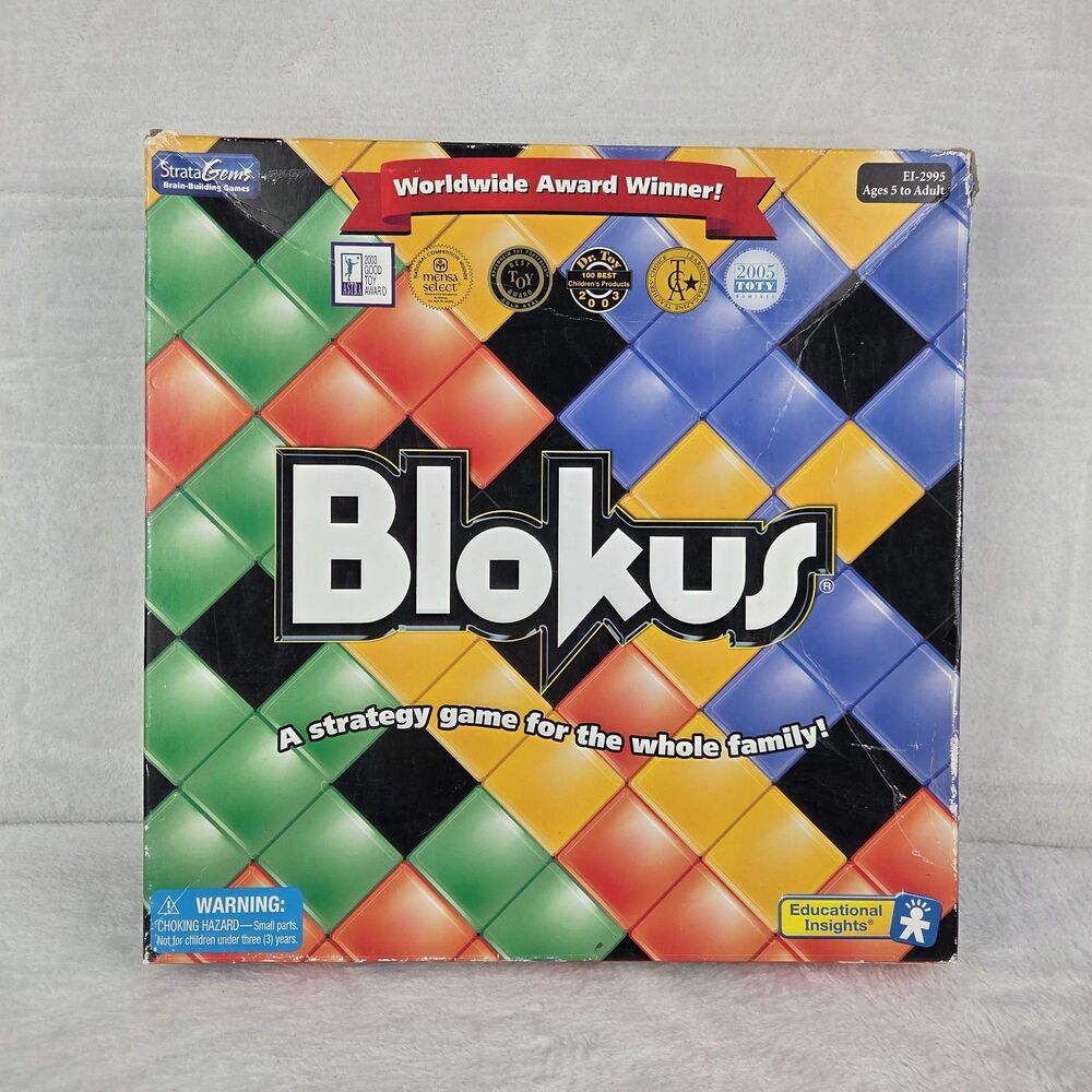 Blokus Strategy Board Game XL Board Vintage 2005 Educational Insights‎ Complete